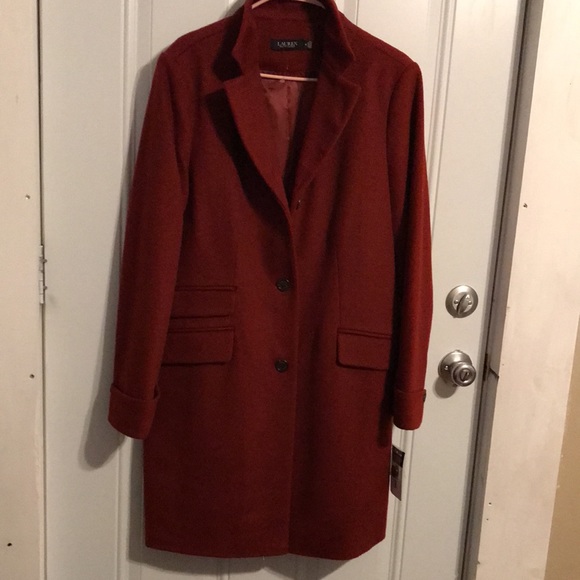 Ralph Lauren Jackets & Blazers - Ralph Lauren NWT BLACK LABEL Red Sienna Peacoat